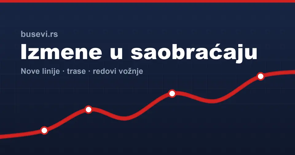 Izmene u javnom prevozu u Beogradu — 7. avgust 2026.